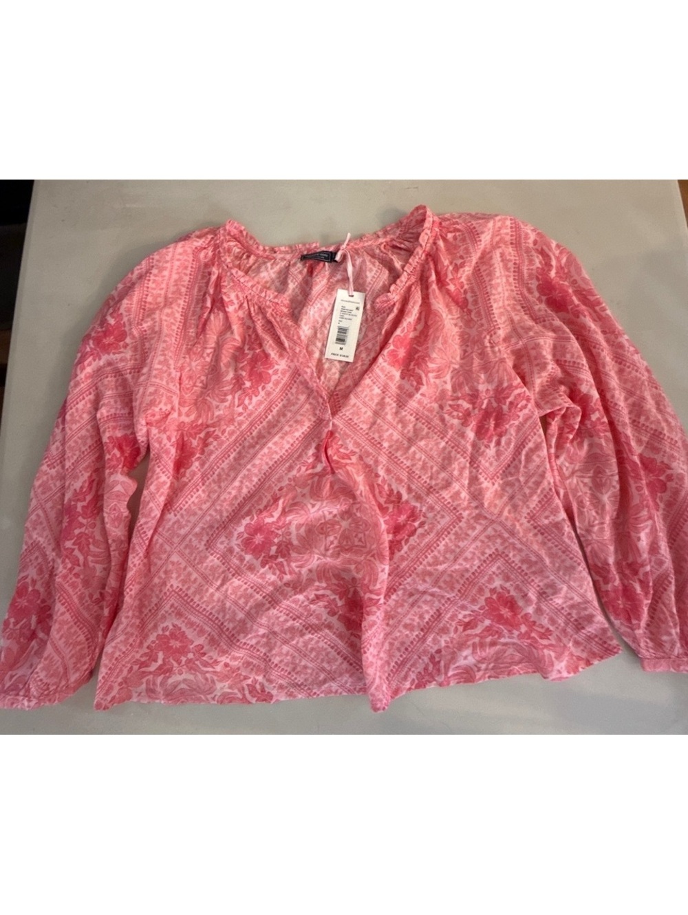 Vineyard vines  pink blouse size M NWT